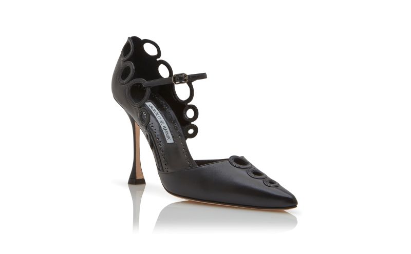 Akbarak, Black Nappa Leather Pointed Toe Pumps - €1,095.00