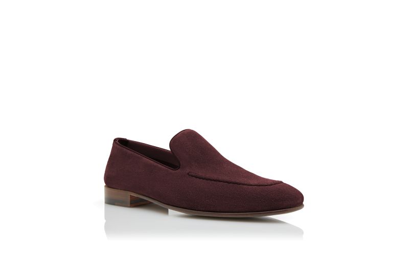 Truro, Dark Purple Suede Loafers  - US$448.00