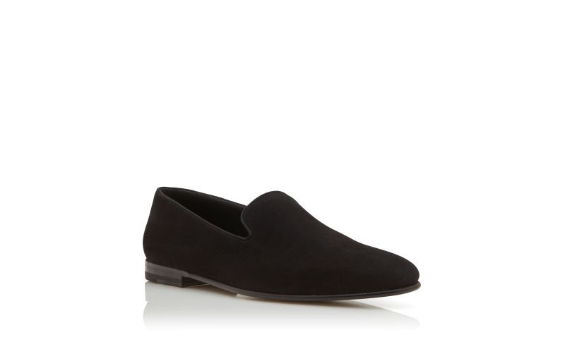 Mario, Black Suede Loafers - US$895.00