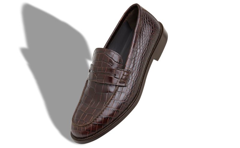 Perry, Dark Brown Calf Leather Penny Loafers  - US$895.00