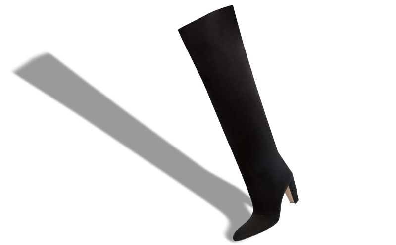 Gardahi, Black Suede Knee High Boots - US$1,795.00