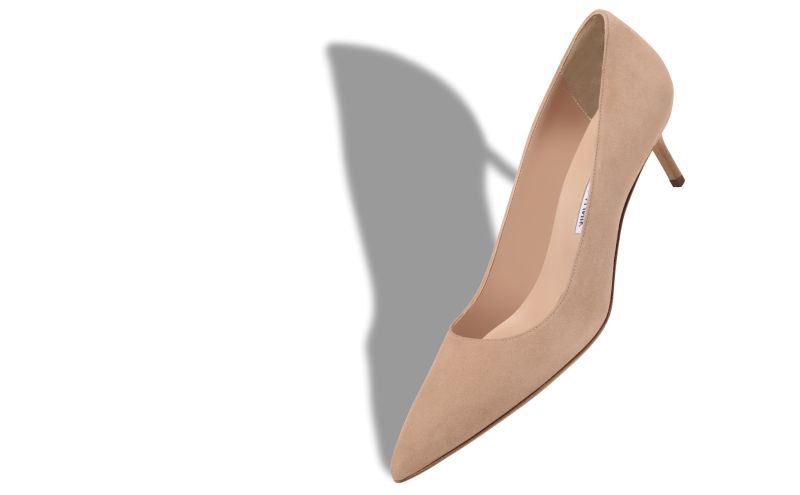 Bb 50, Light Beige Suede Pointed Toe Pumps - US$825.00