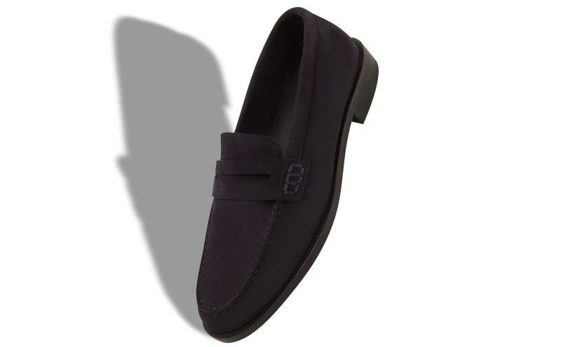 Perry, Navy Blue Suede Penny Loafers  - US$995.00