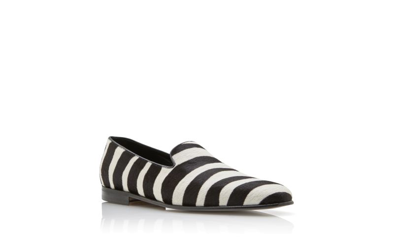 MARIO, Zebra Print Calf Hair Loafers, 975 USD