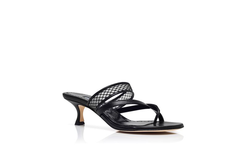 Sulna, Black Nappa Leather Mules - US$895.00