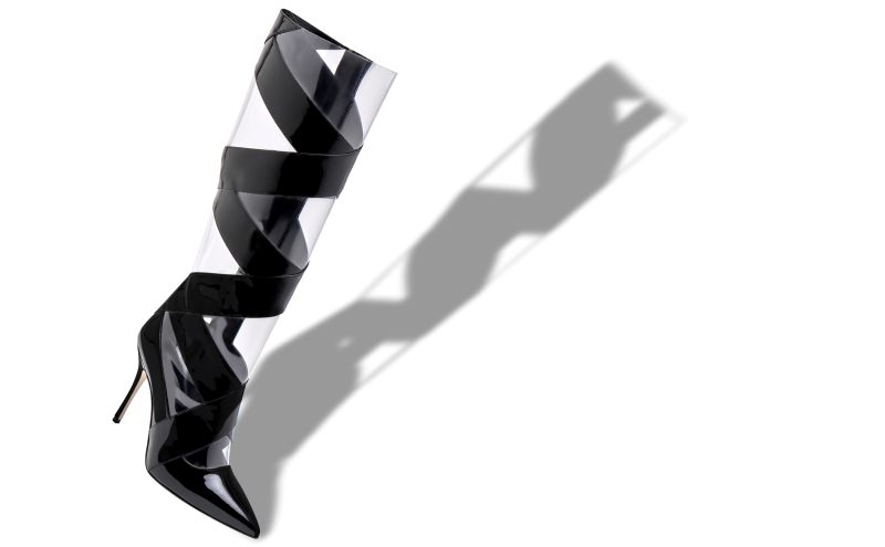 Ottosahi, Black Patent Leather Cut Out Boots - AU$4,235.00 