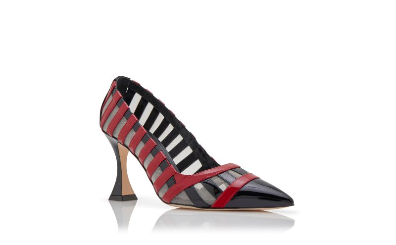 Filumena, Black and Red Patent Leather Pumps  - US$698.00