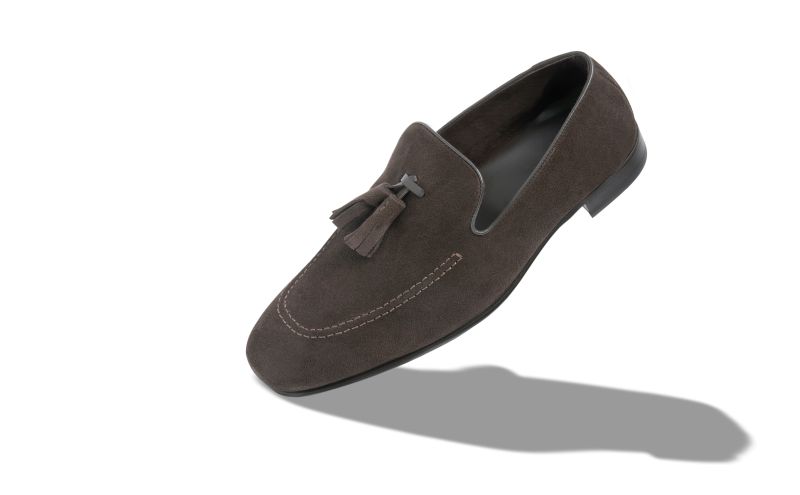 Chester, Dark Brown Suede Loafers - £363.00 