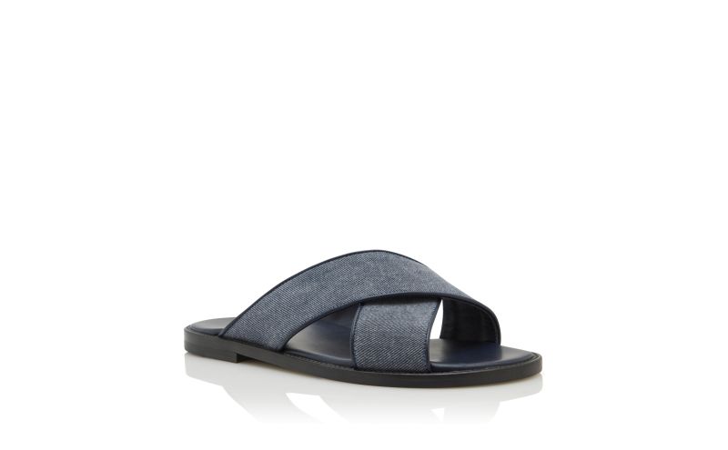 Otawi, Blue Denim Crossover Sandals  - £263.00