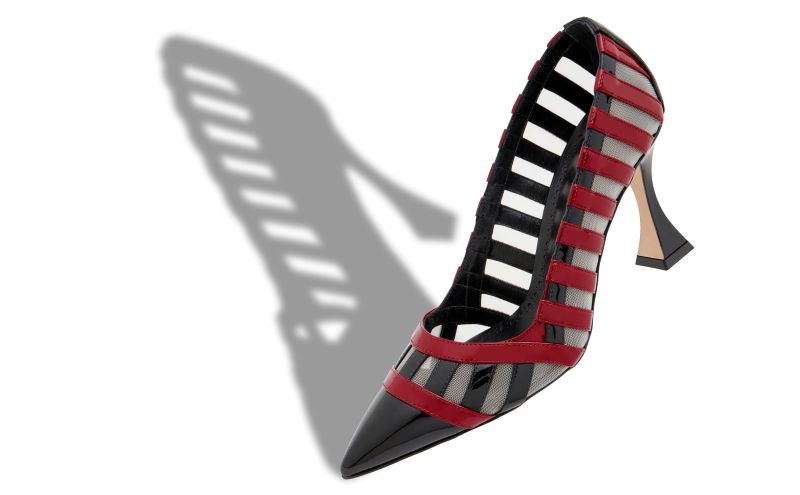 Filumena, Black and Red Patent Leather Pumps  - US$698.00