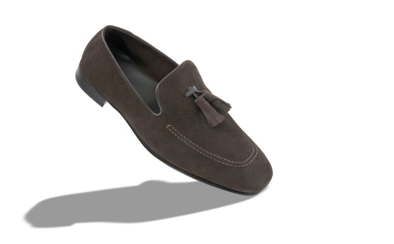 Chester, Dark Brown Suede Loafers - £363.00