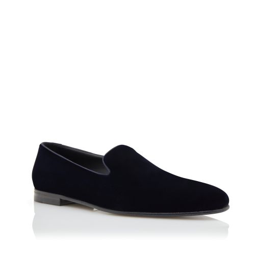 Blue Velvet Loafers 