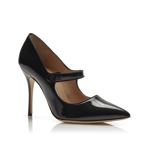 Black Patent Leather Pointed Toe Pumps