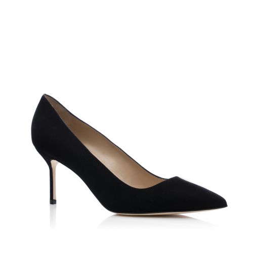 Black Suede Pointed Toe Pumps