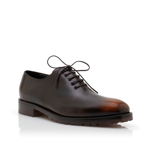 Brown Calf Leather Lace-Up Shoes