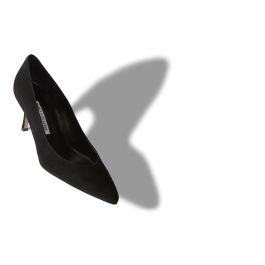 KETASA | Black Suede Pointed Toe Pumps | Manolo Blahnik