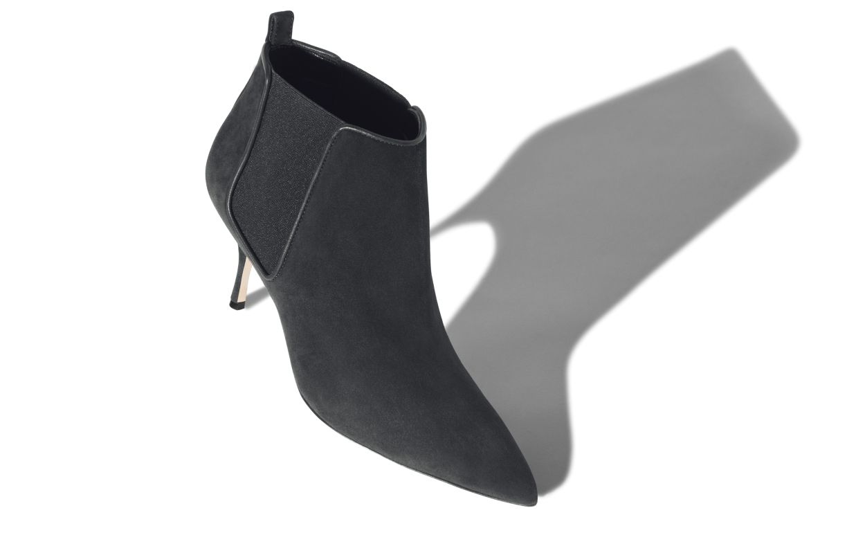 manolo blahnik black ankle boots