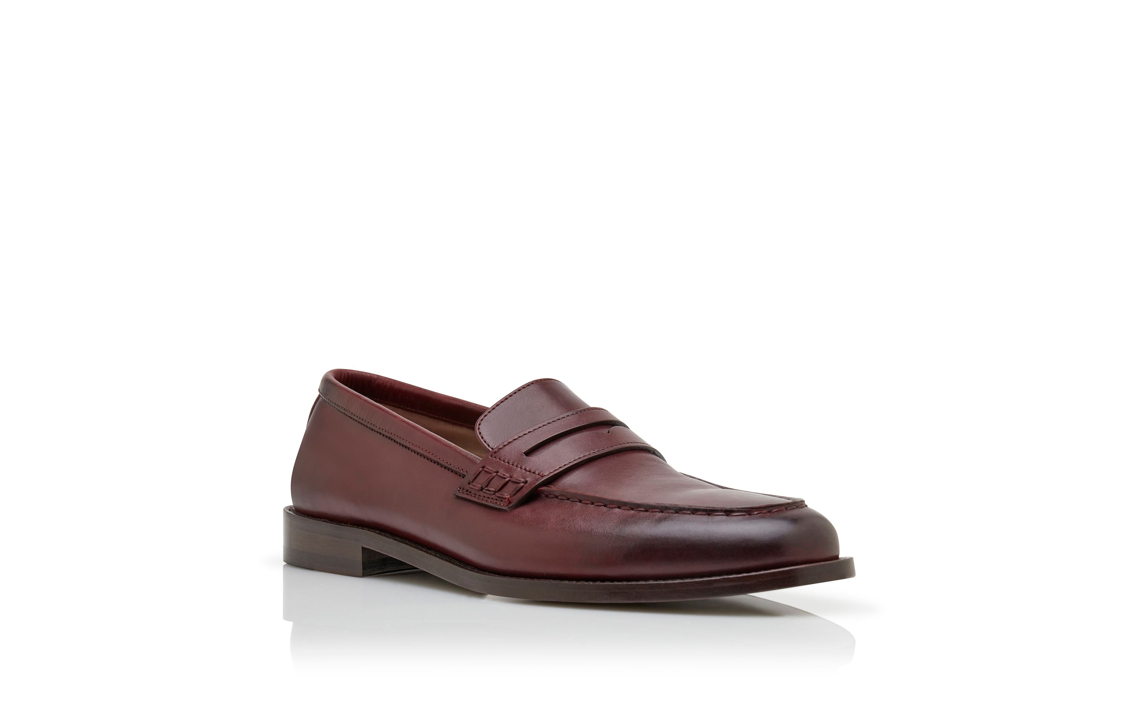 PERRY | Men's Brown Calf Leather Penny Loafers | Manolo Blahnik