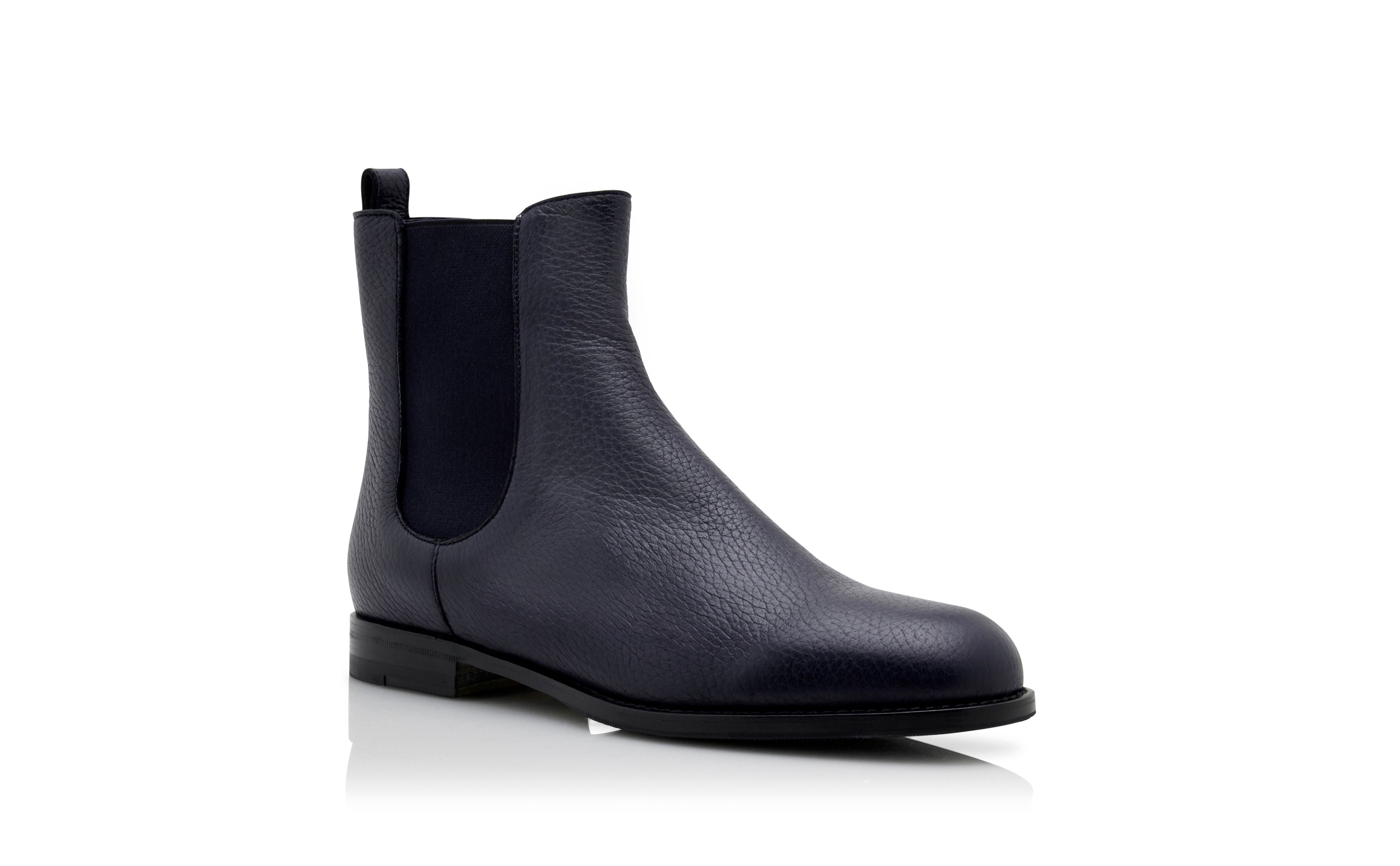 blue leather chelsea boots womens