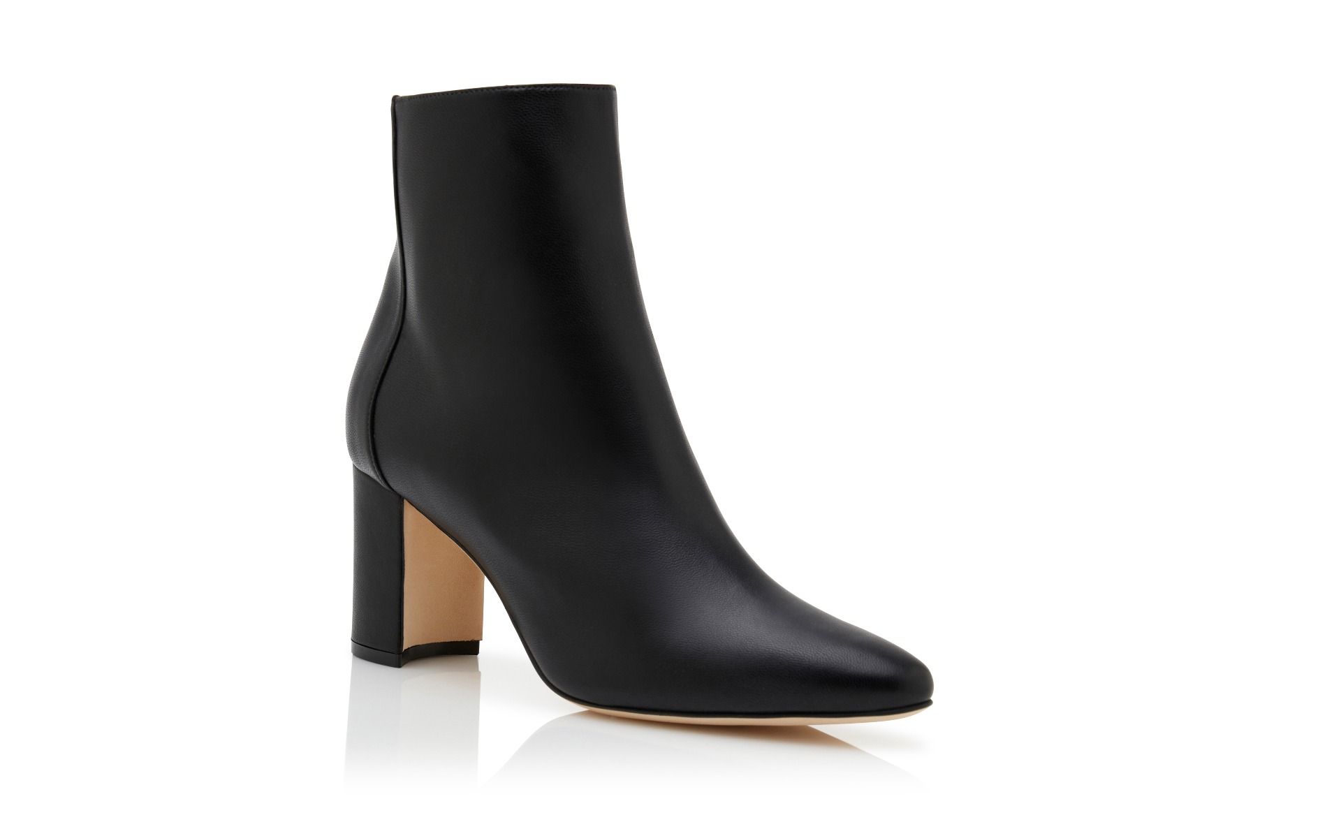 Designer Black Nappa Leather Ankle Boots - Image 