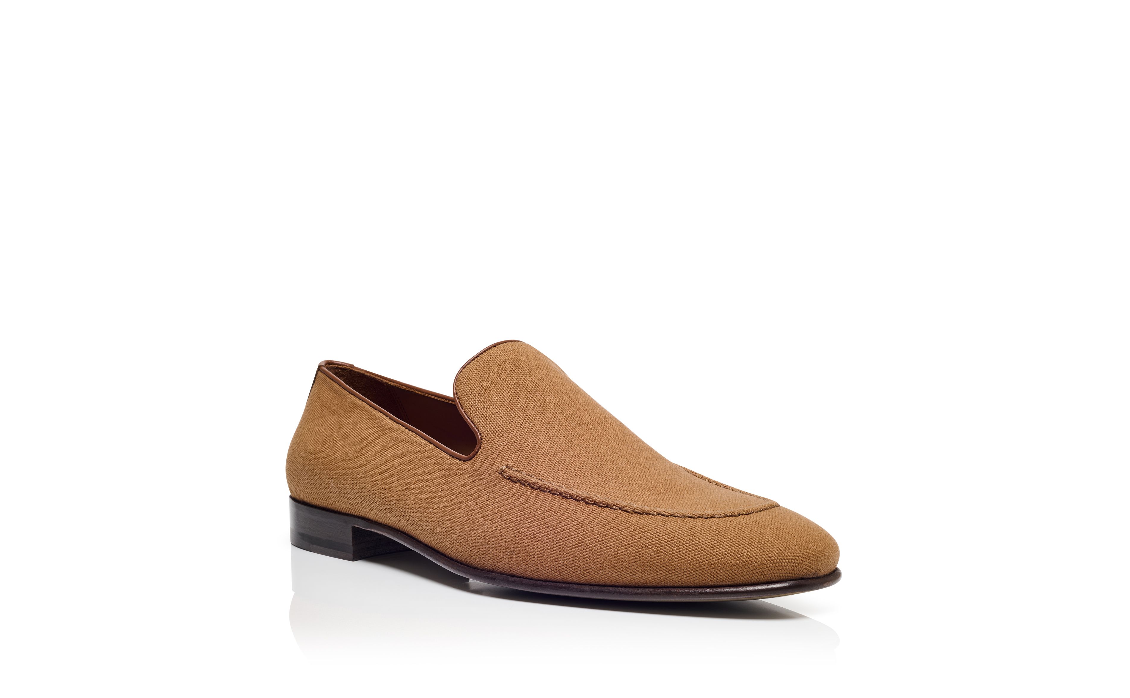 Designer Brown Cotton Loafers  - Image Upsell