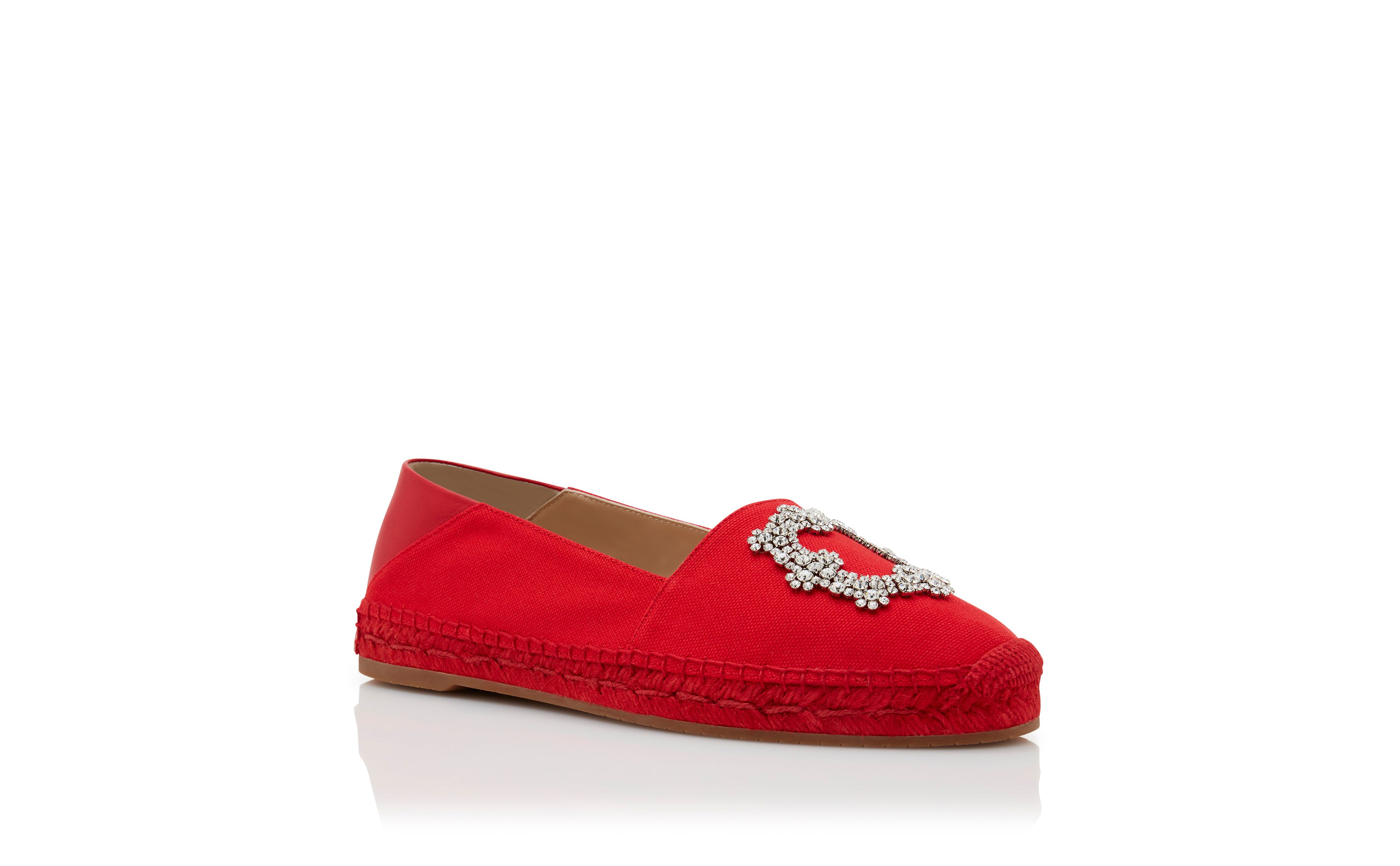 Designer Red Cotton Espadrilles  - Image Upsell