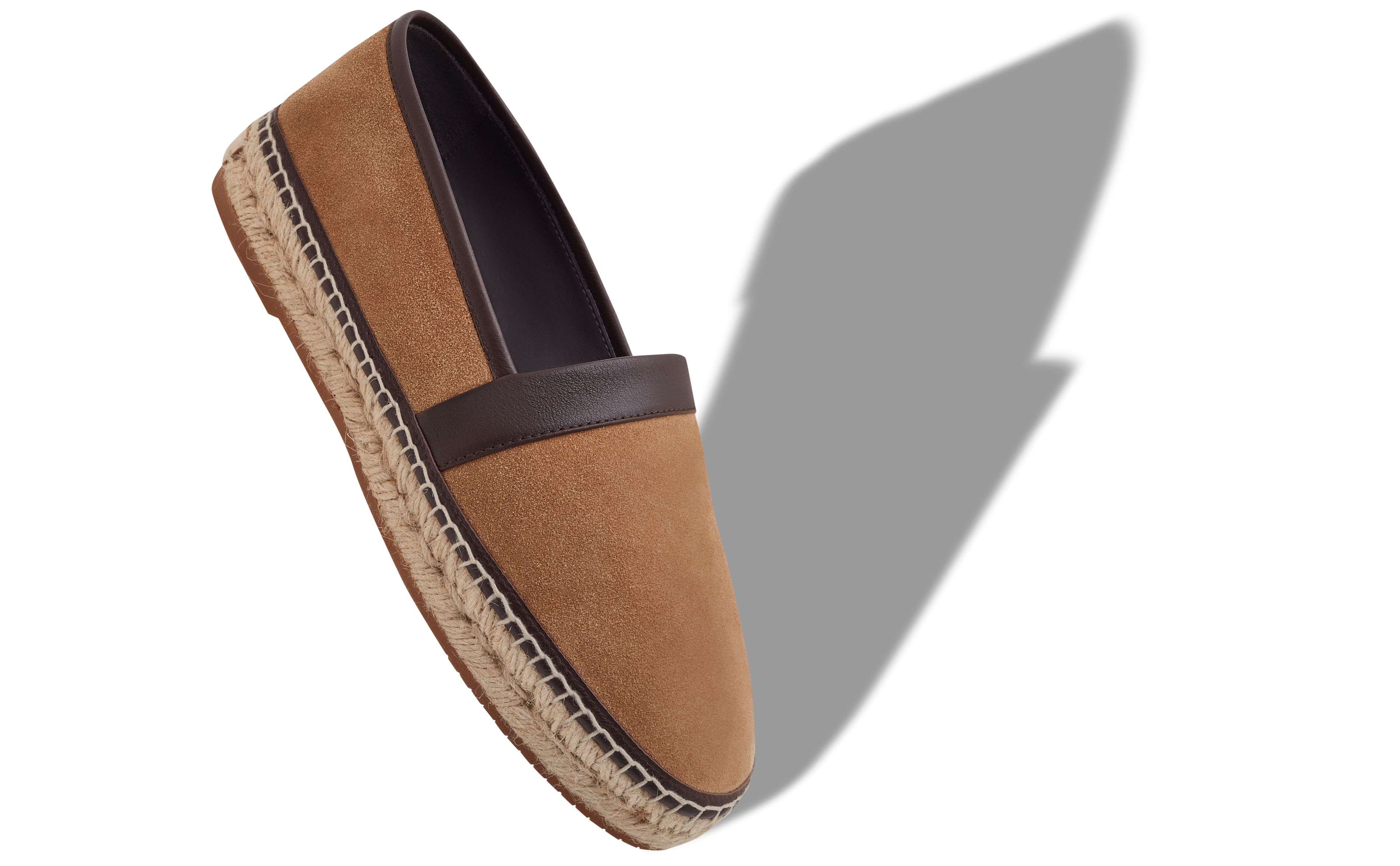 Designer Brown Calf Suede Espadrilles - Image small_image