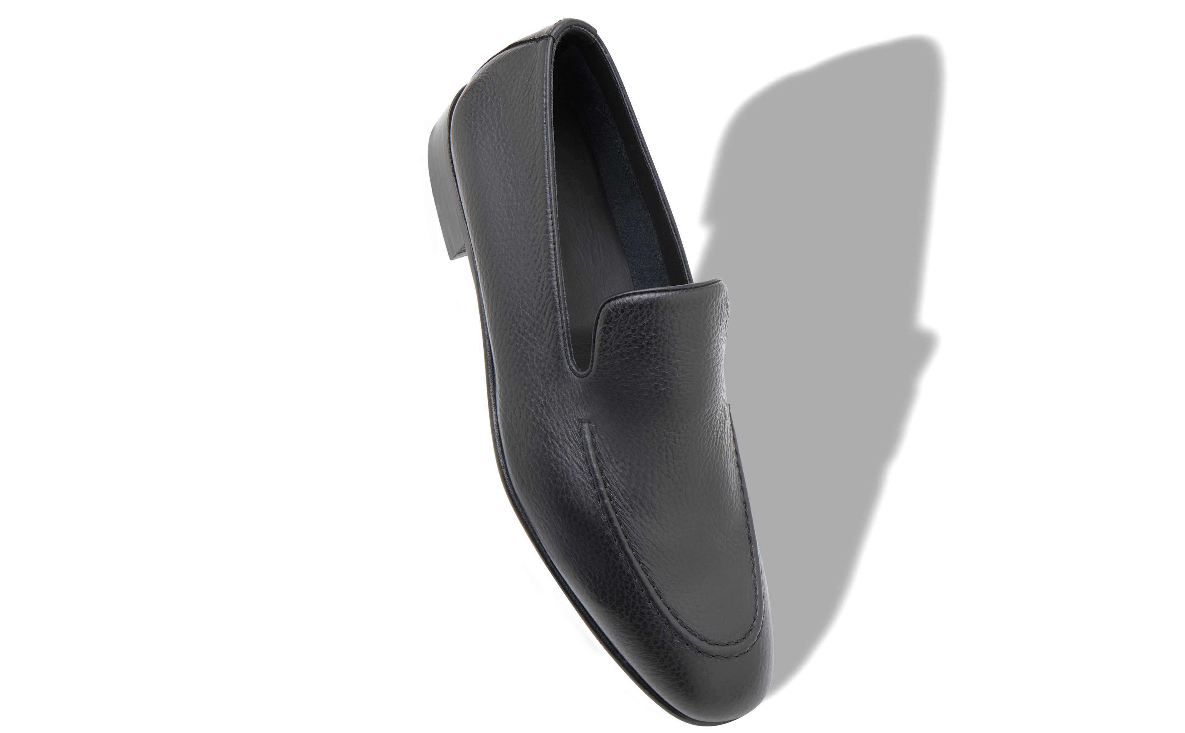 Designer Black Calf Leather Loafers  - Image small_image