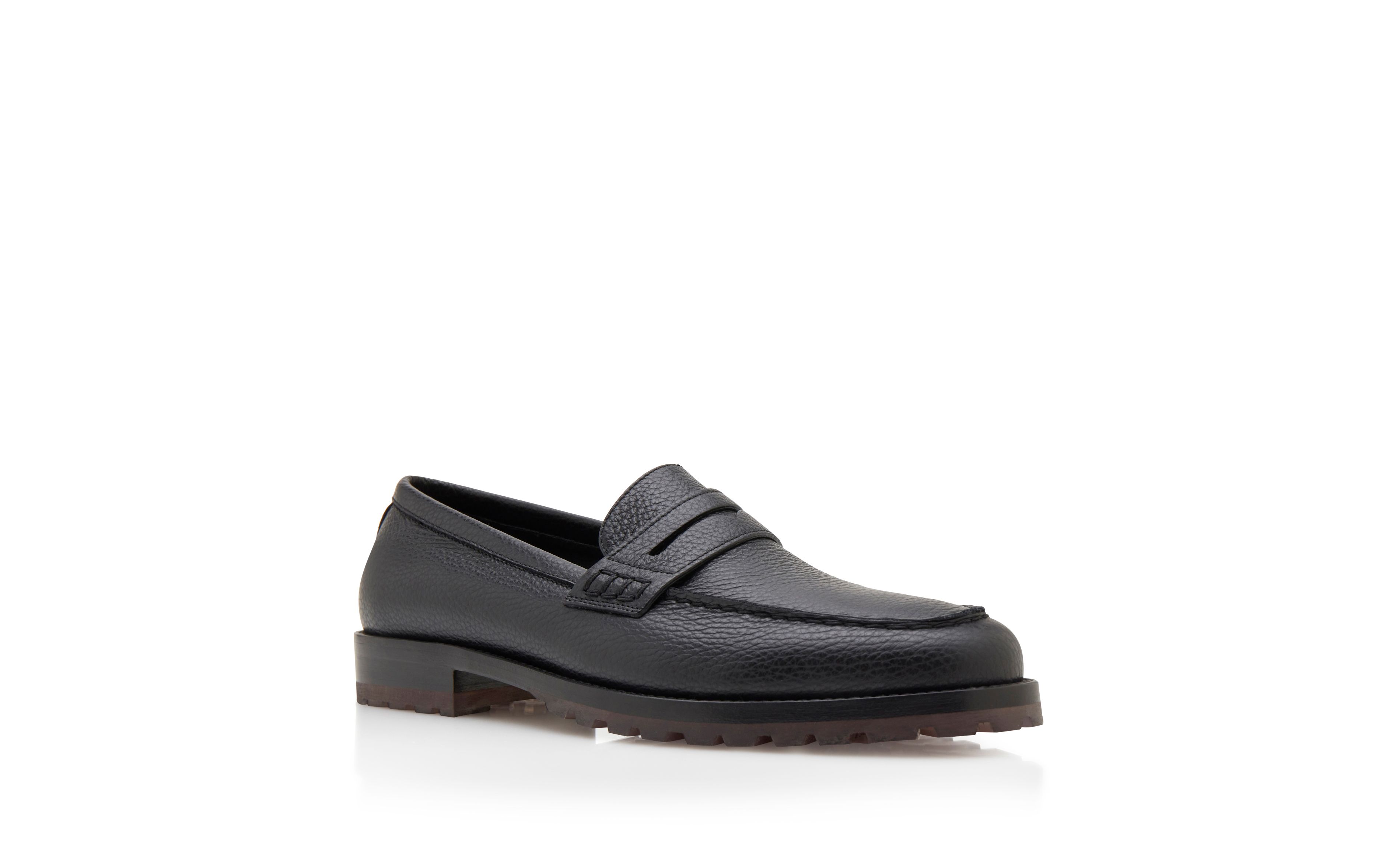 The Penny Loafer - Black Calf - Rubber Sole