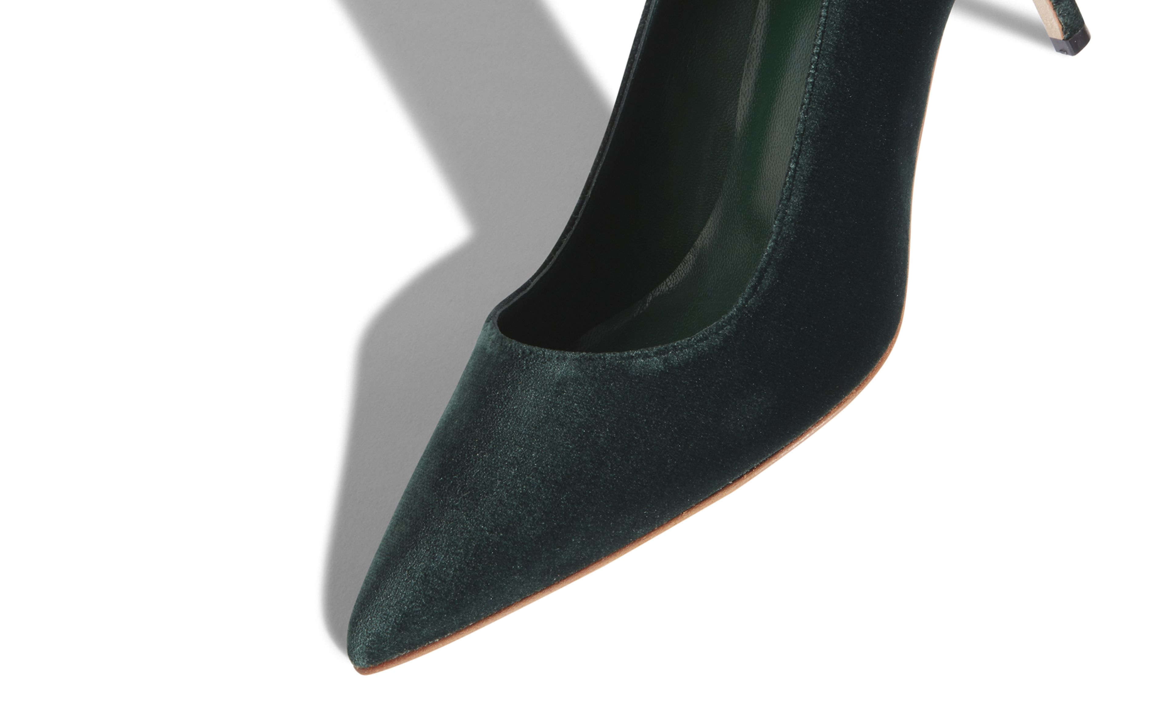 dark green pointed heels