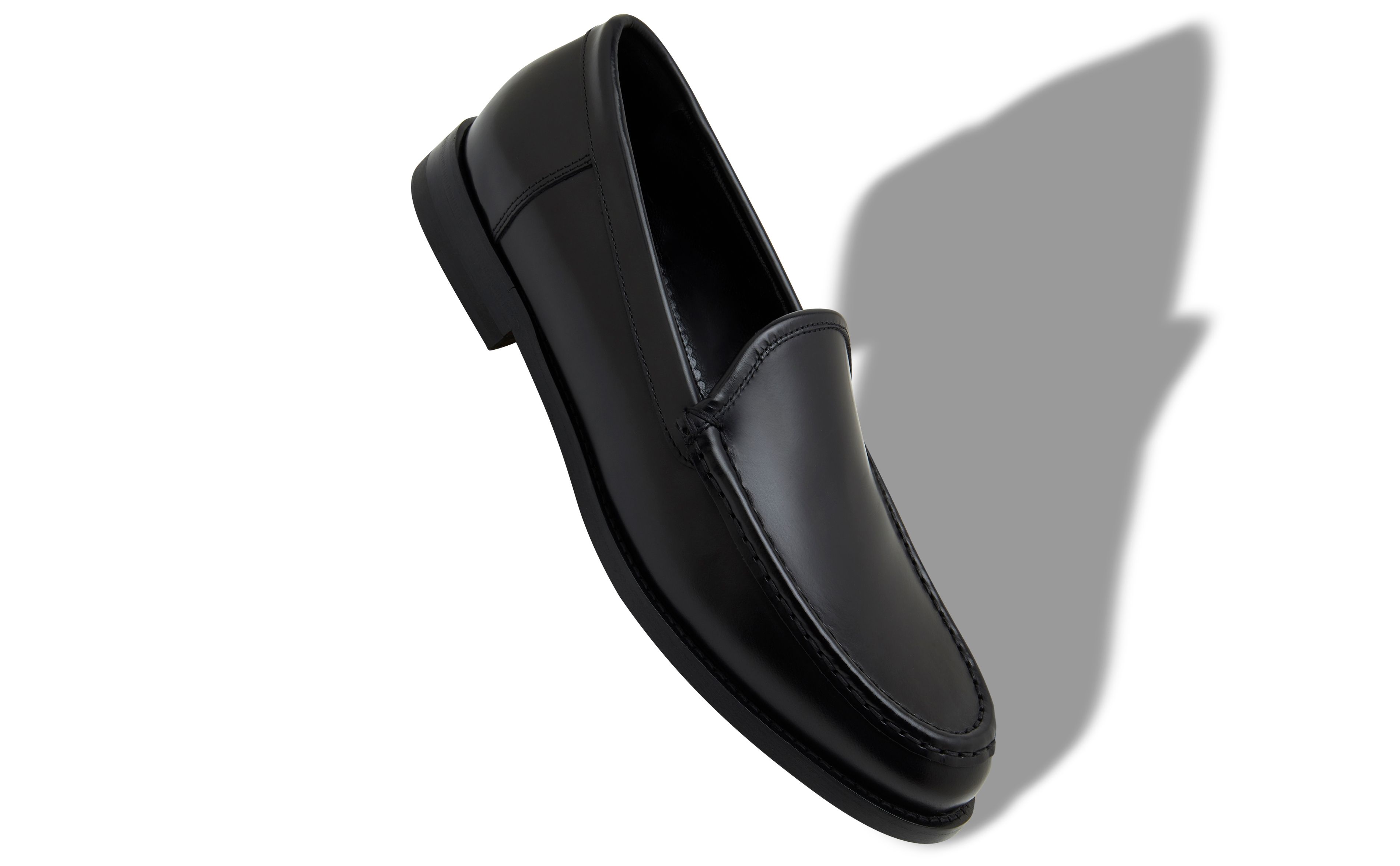 Designer Black Calf Leather Loafers - Image small_image