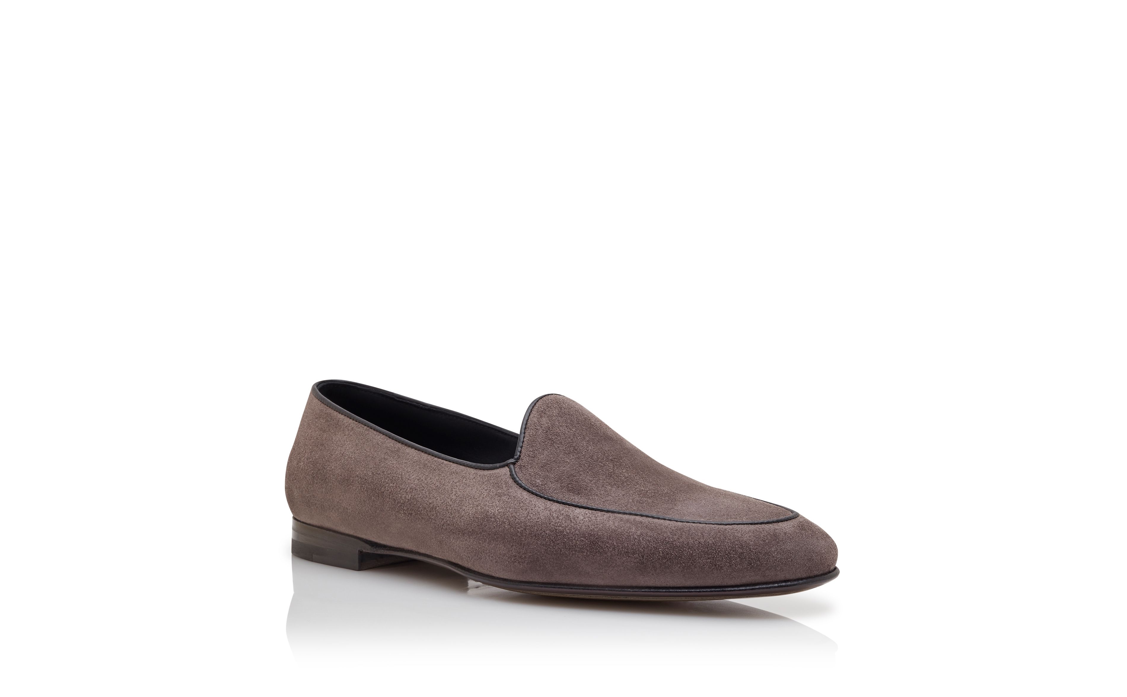 Designer Grey Suede Loafers  - Image Upsell