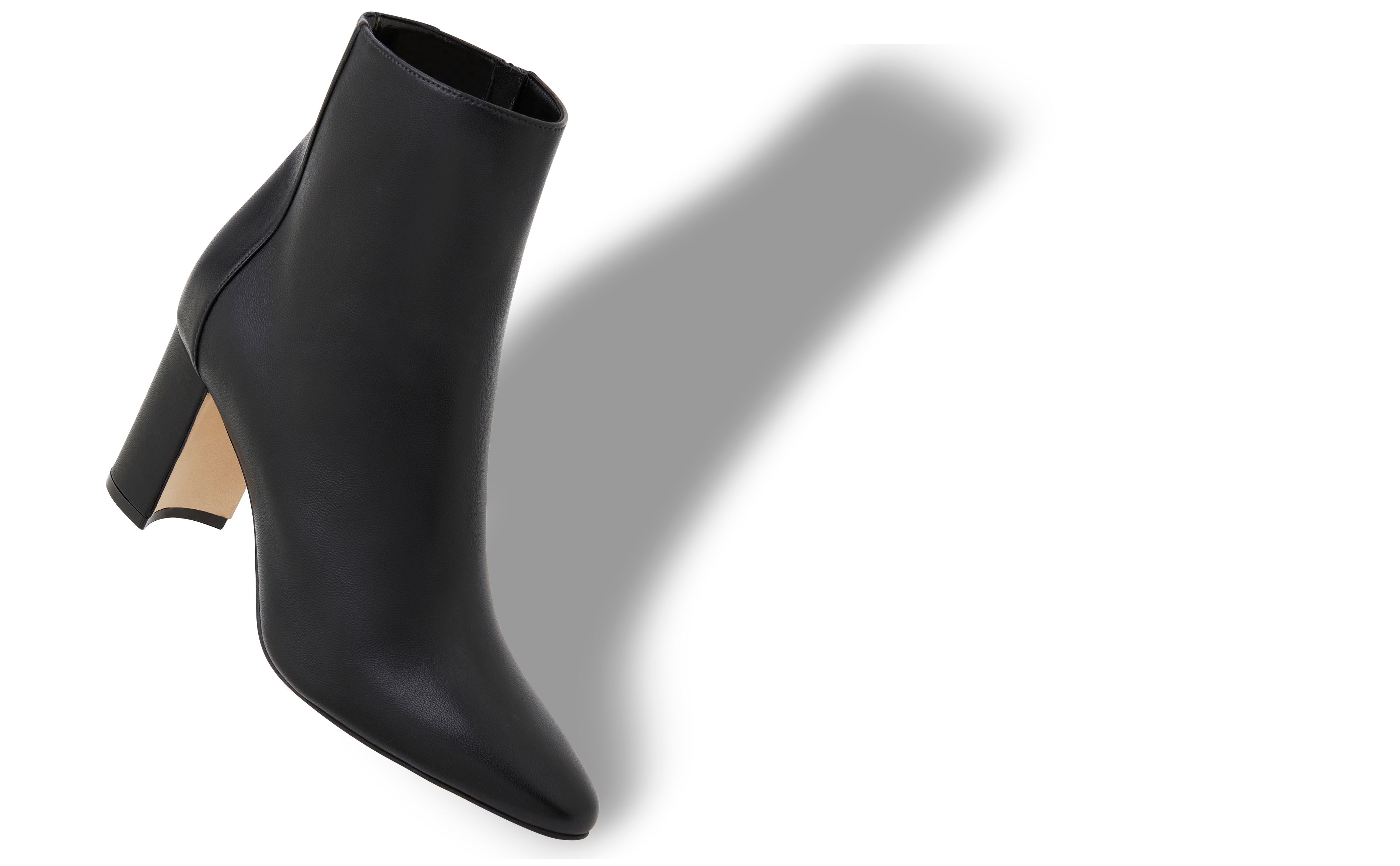 Designer Black Nappa Leather Ankle Boots - Image small_image