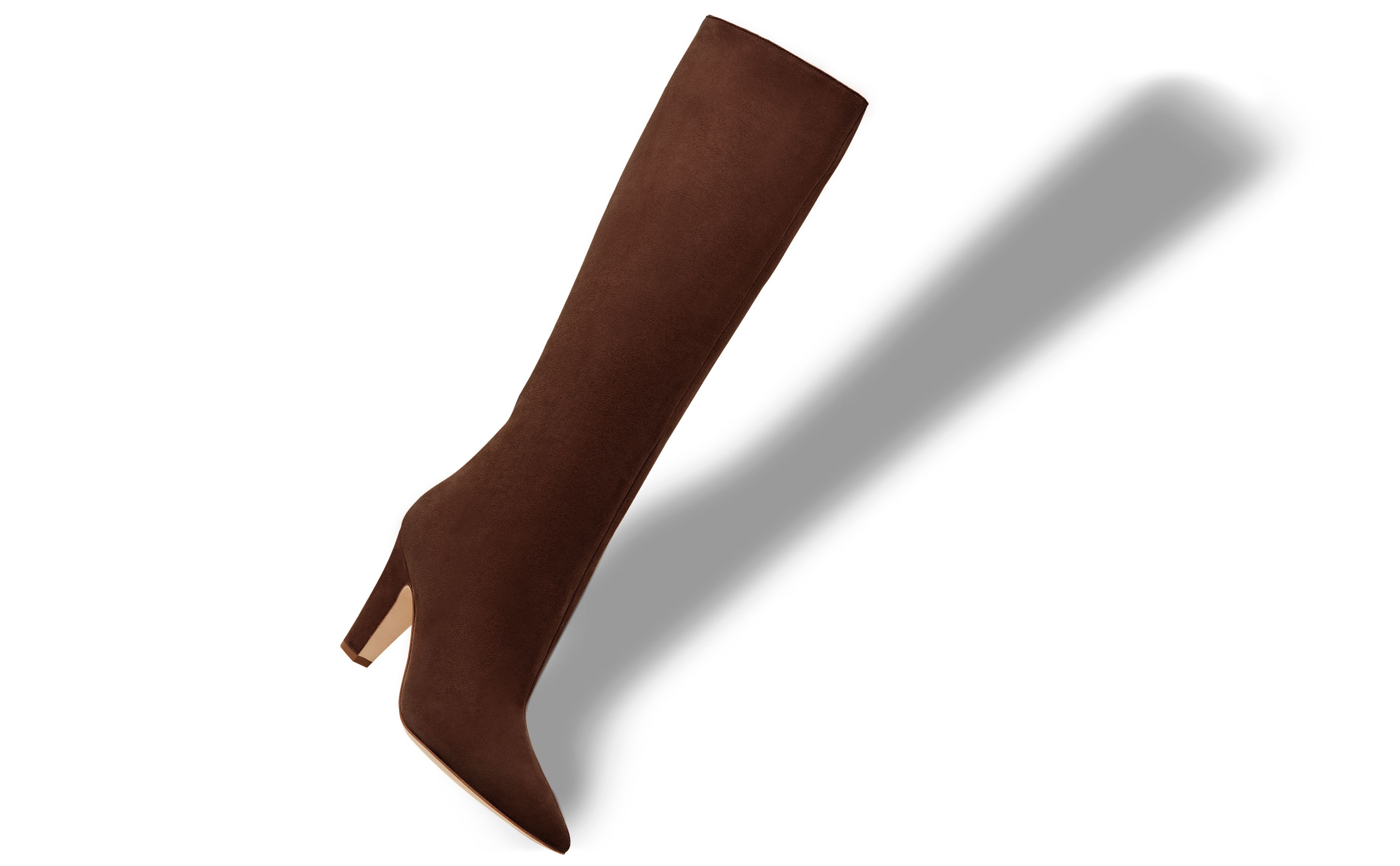 Designer Brown Suede Knee High Boots - Image small_image