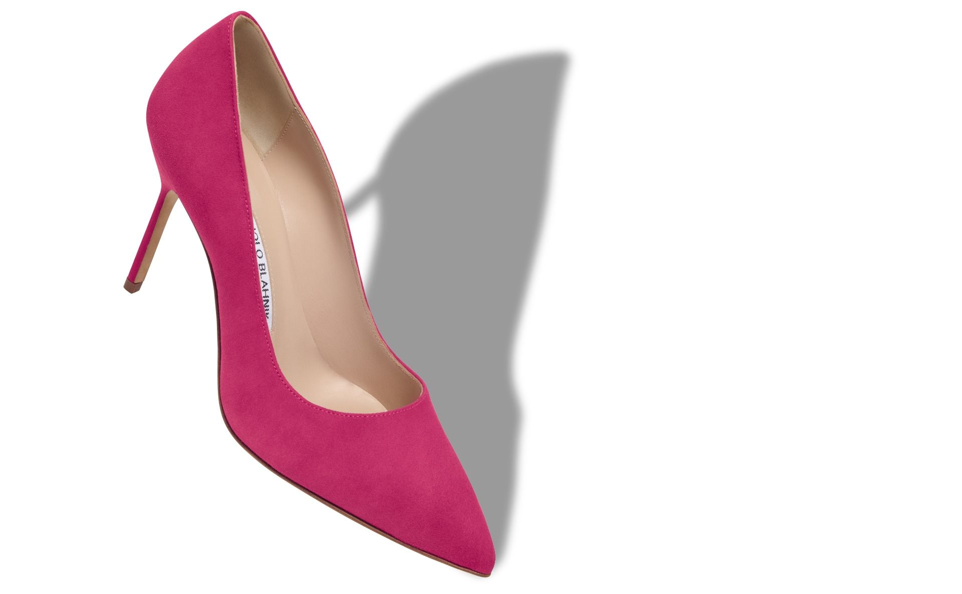 Designer Pink Suede Pointed Toe Pumps - Image small_image