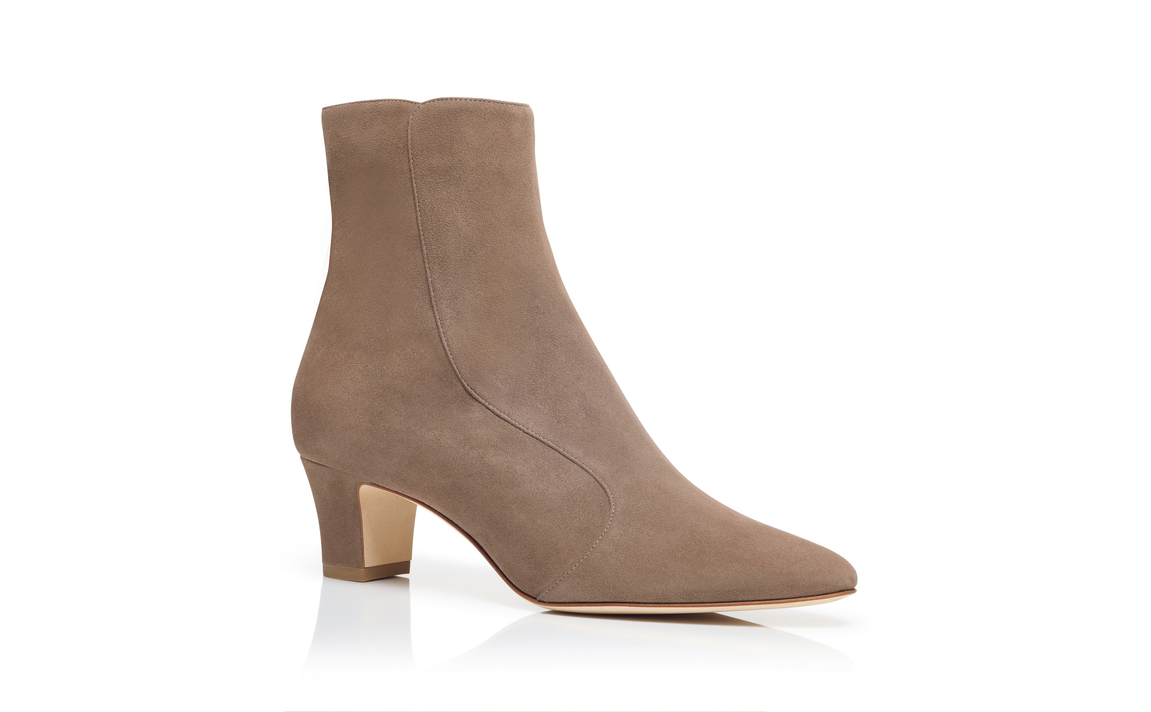 Designer Light Brown Suede Ankle Boots - Image Upsell