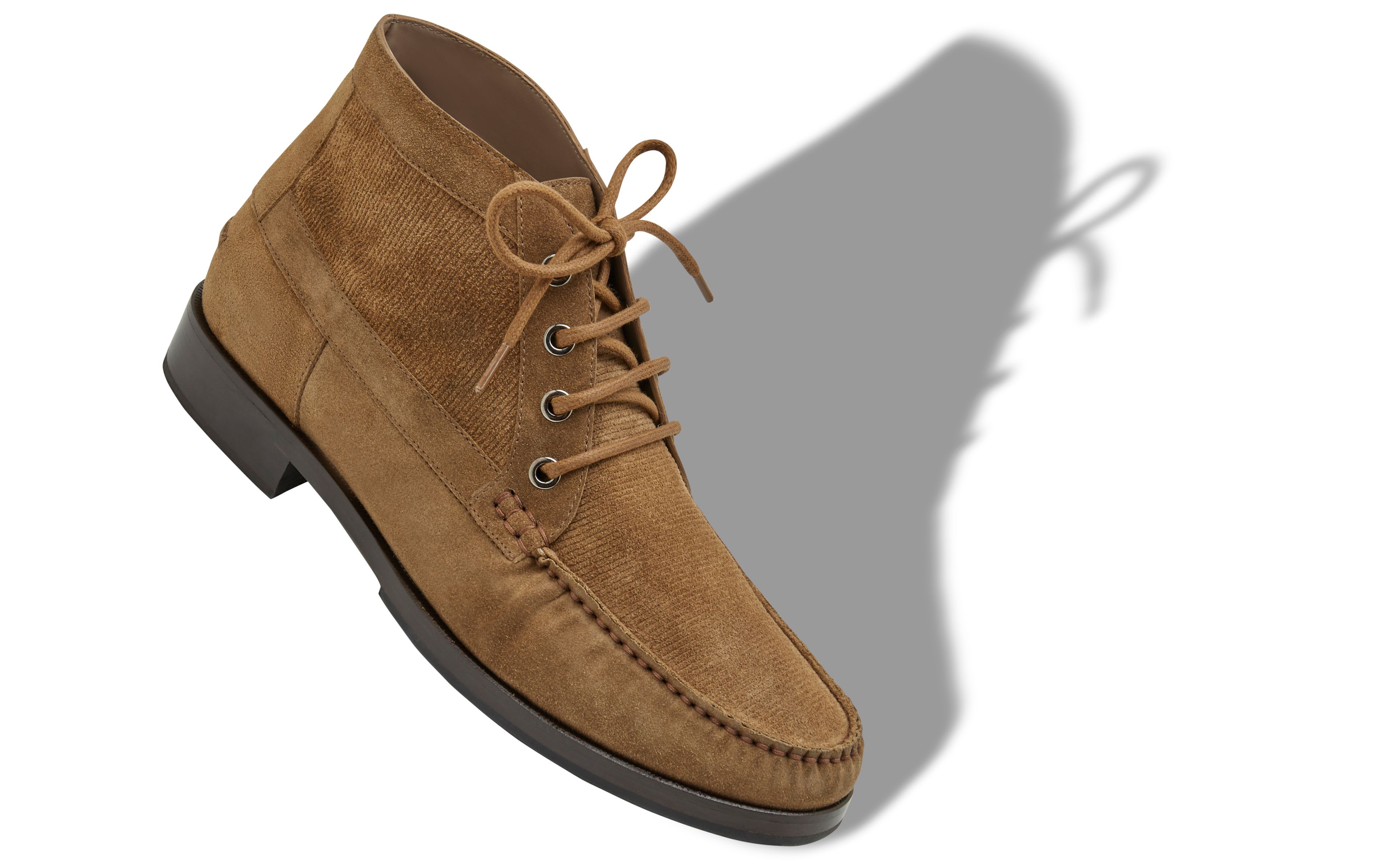 Designer Brown Calf Suede Ankle Boots - Image small_image