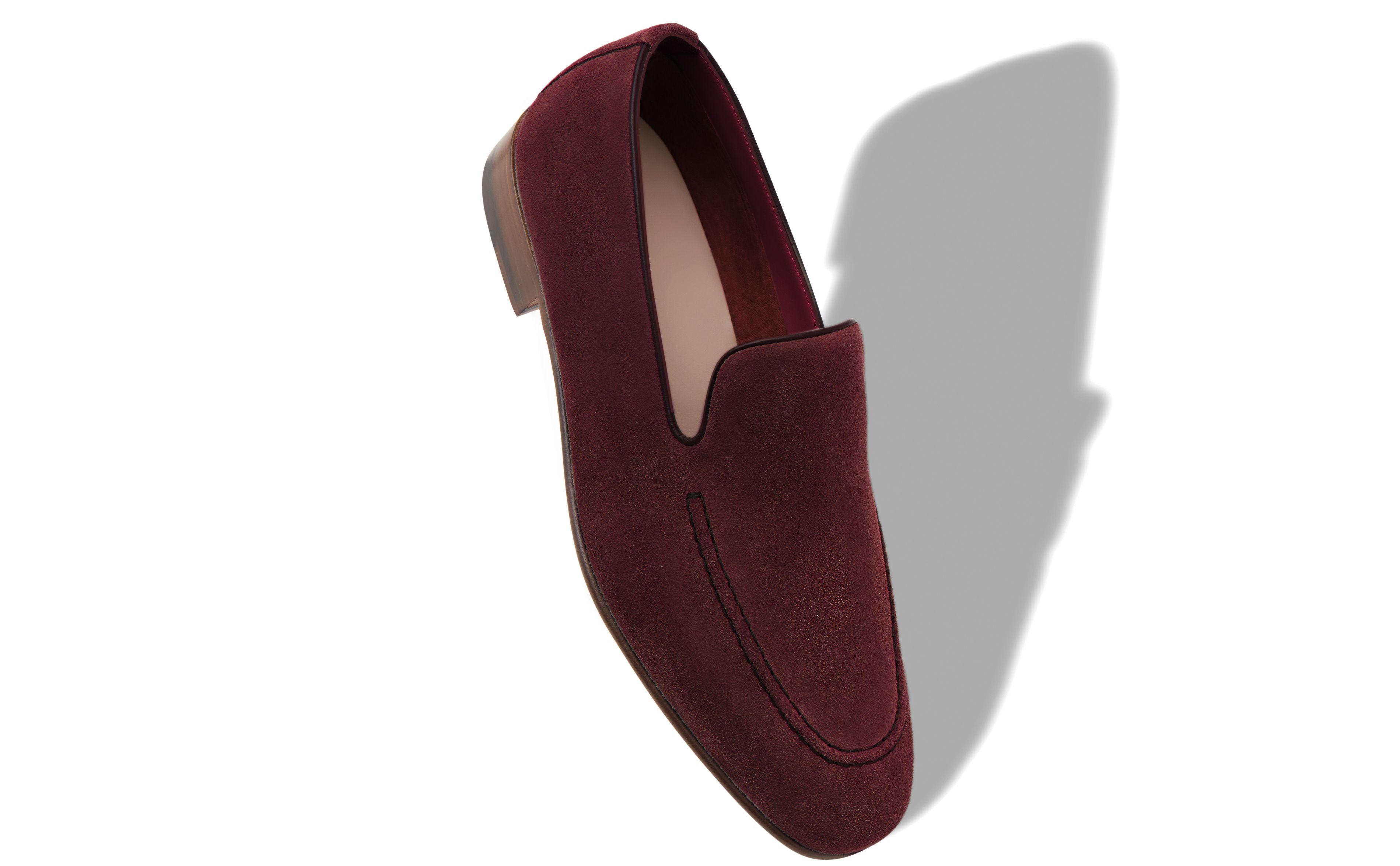 Designer Dark Purple Suede Loafers  - Image small_image