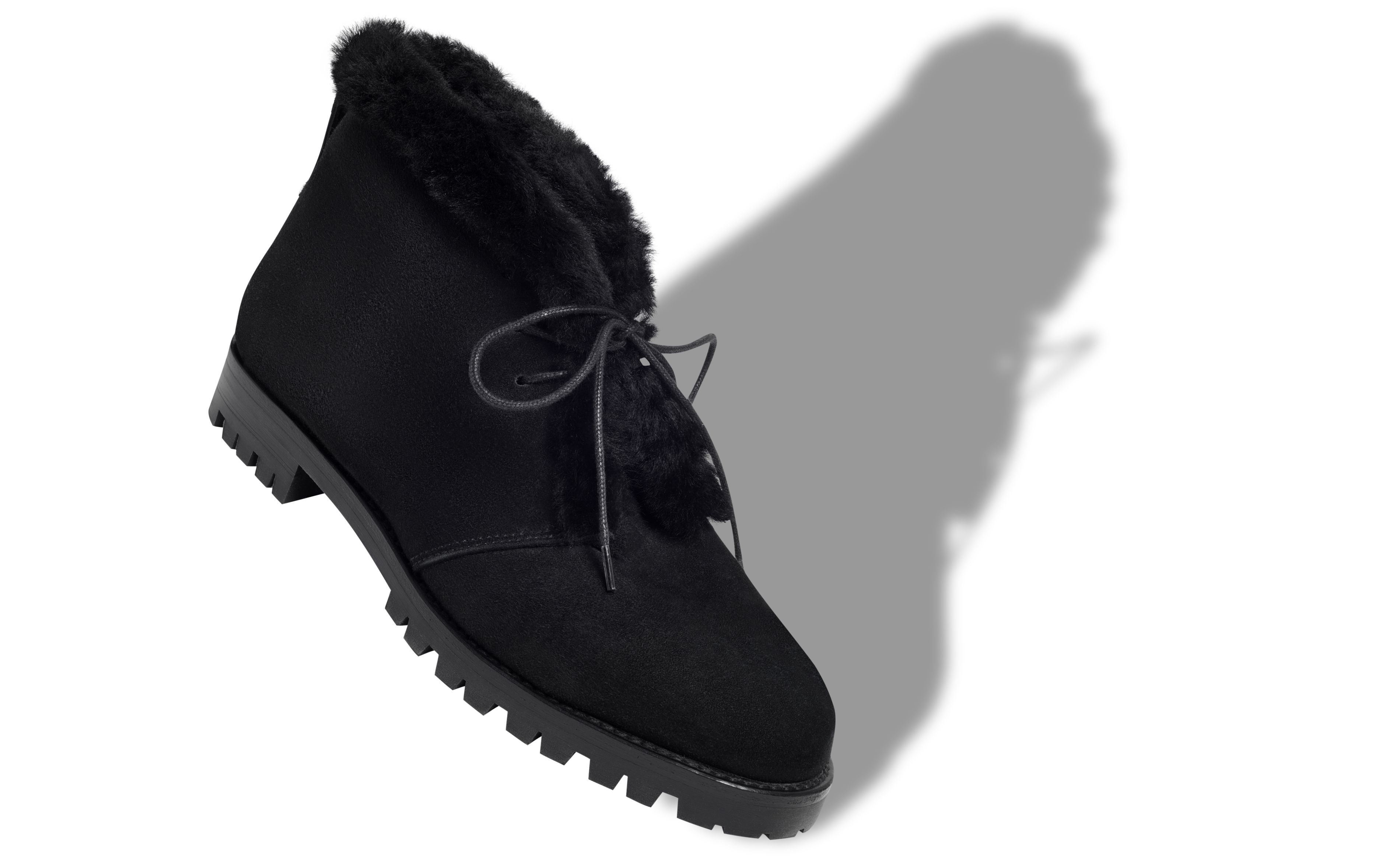 Designer Black Suede Ankle Boots - Image small_image