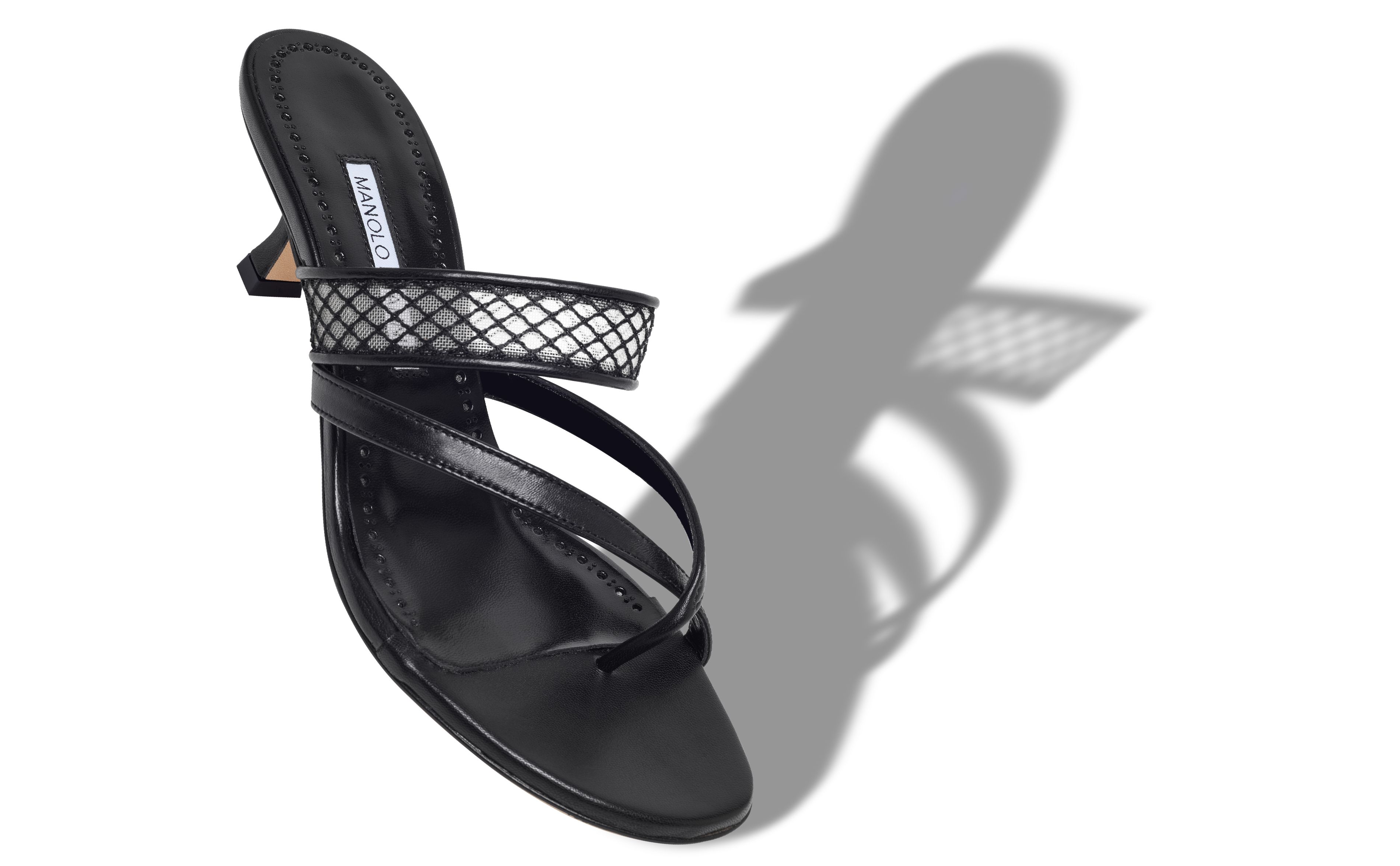 Designer Black Nappa Leather Mules - Image small_image