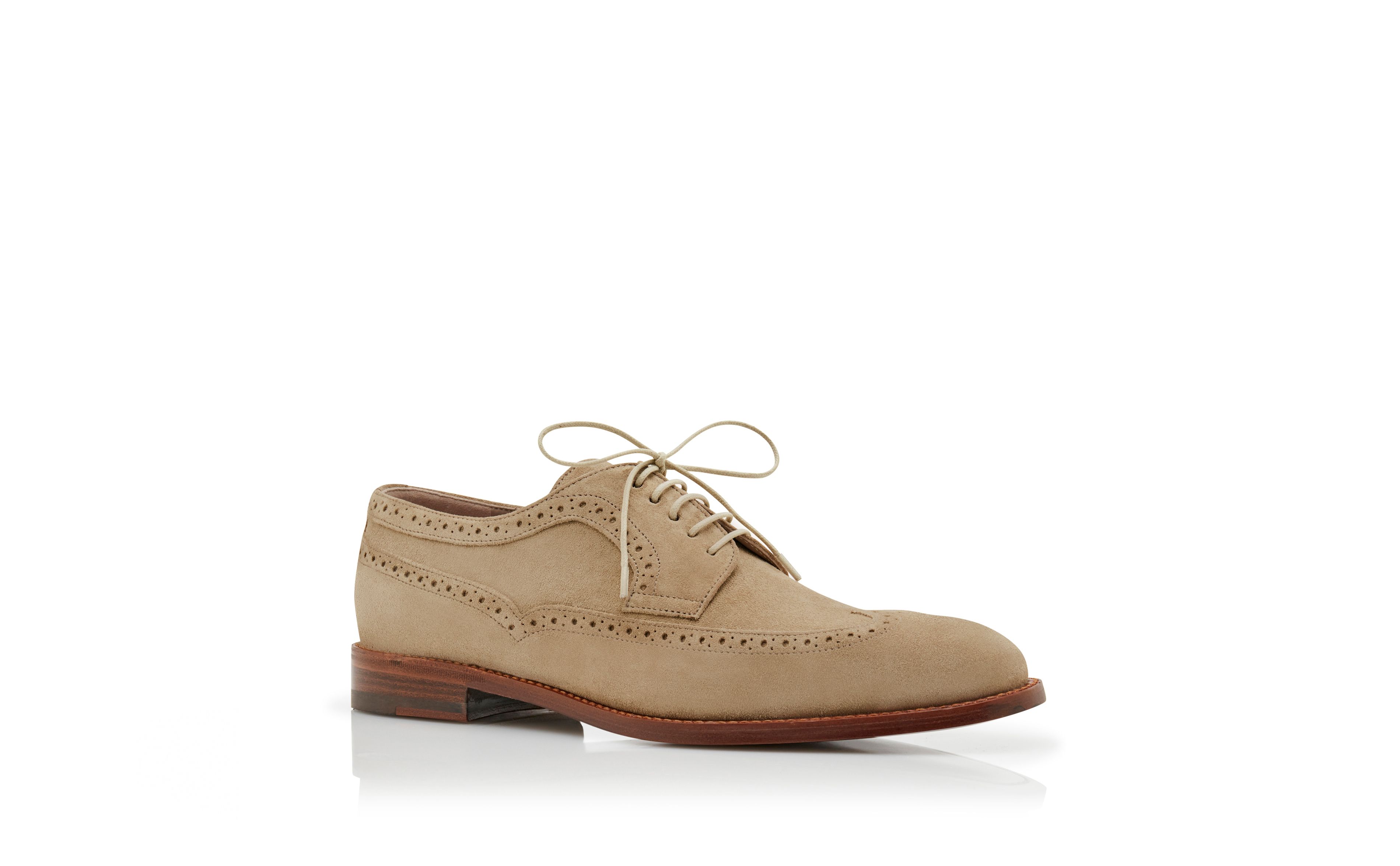 Designer Brown Suede Lace-Up Oxfords - Image Upsell