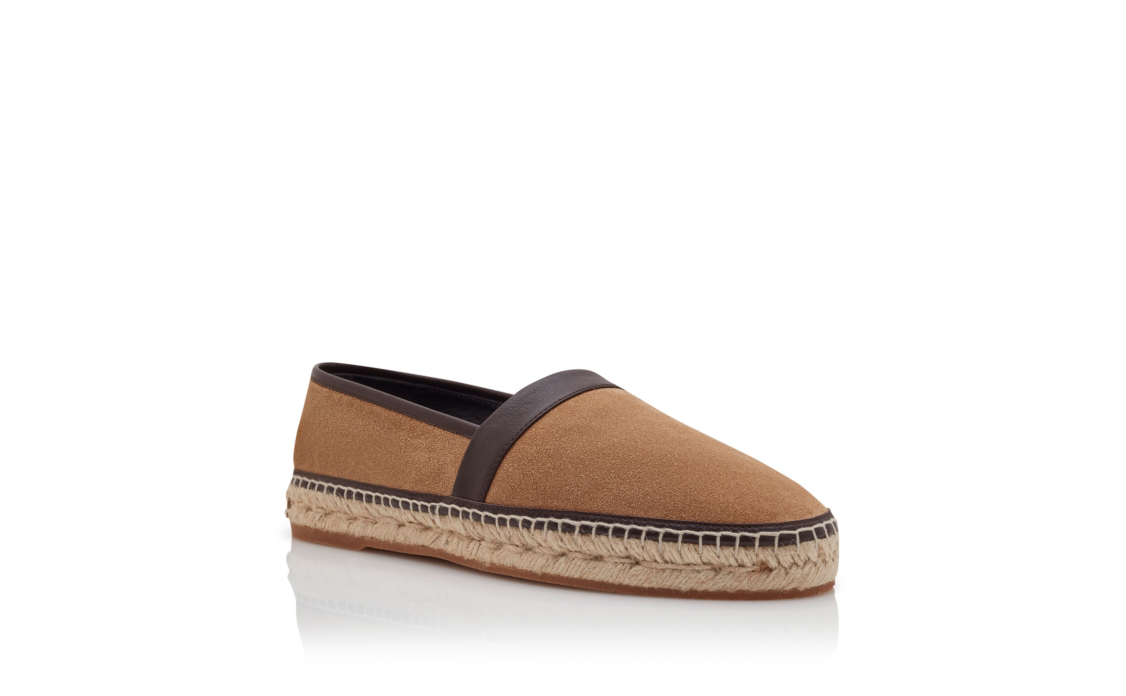 Designer Brown Calf Suede Espadrilles - Image Upsell