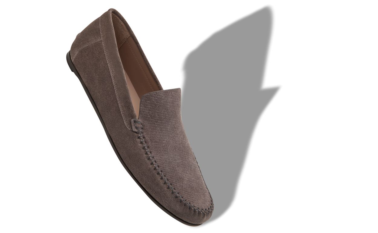 Designer Grey Suede Slippers - Image small_image