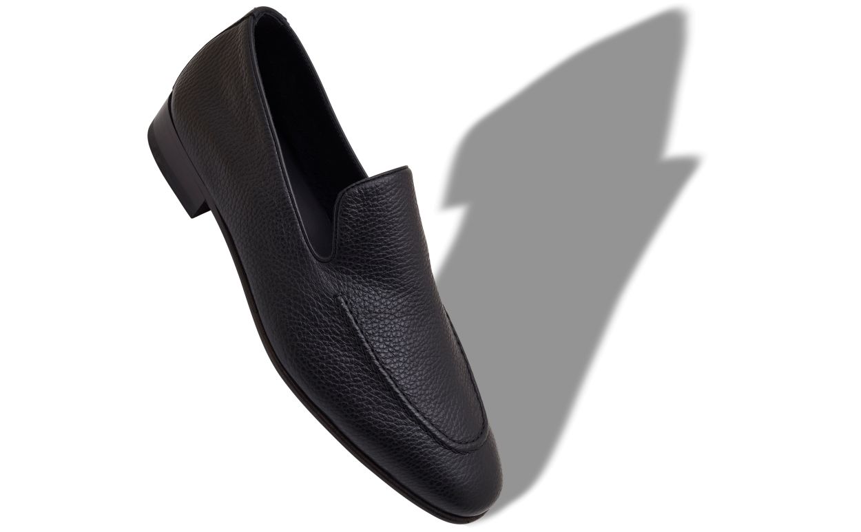 Designer Black Calf Leather Loafers  - Image small_image