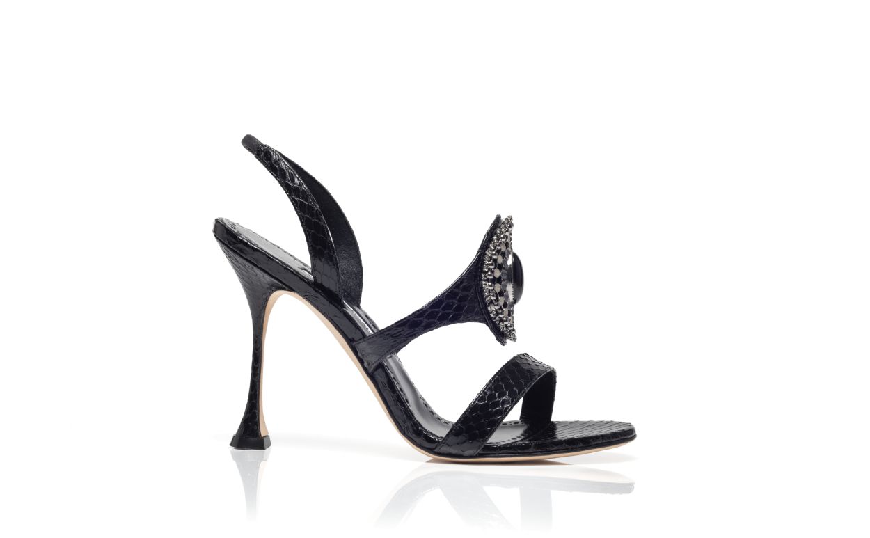 Black snakeskin sandals new arrivals