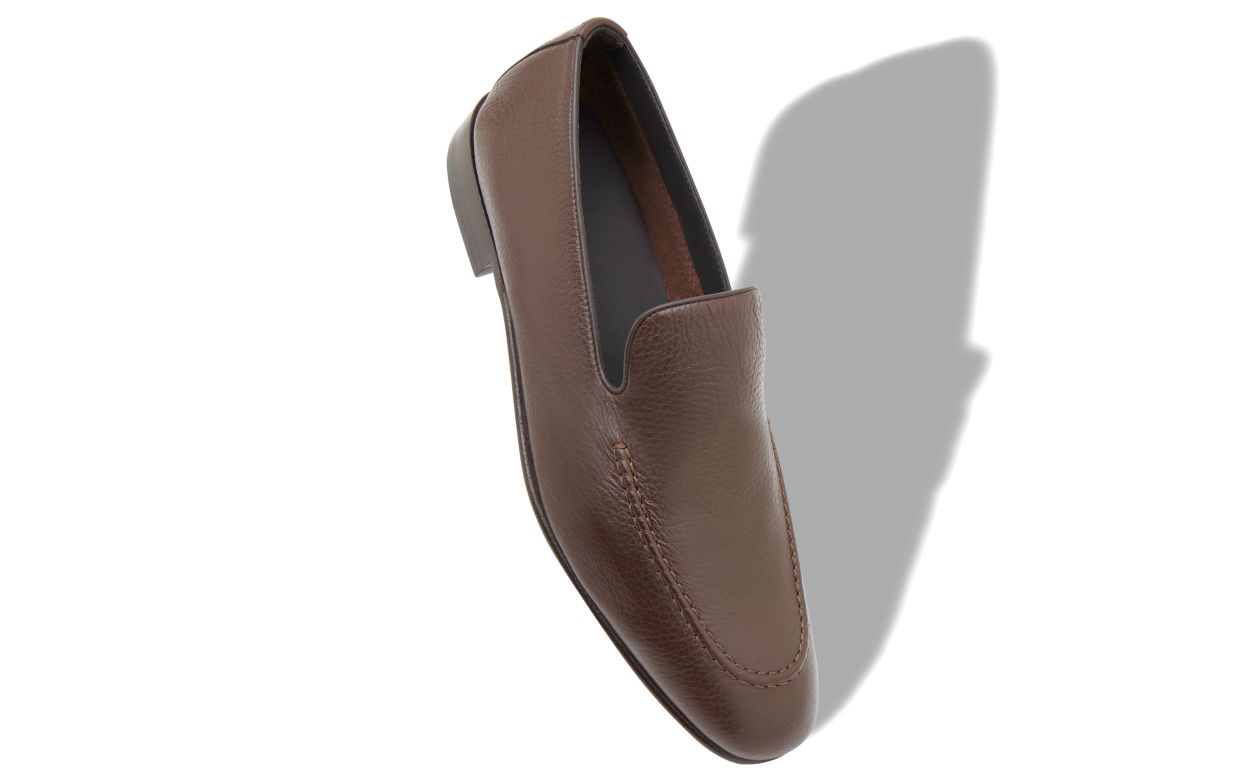 Designer Brown Calf Leather Loafers  - Image small_image