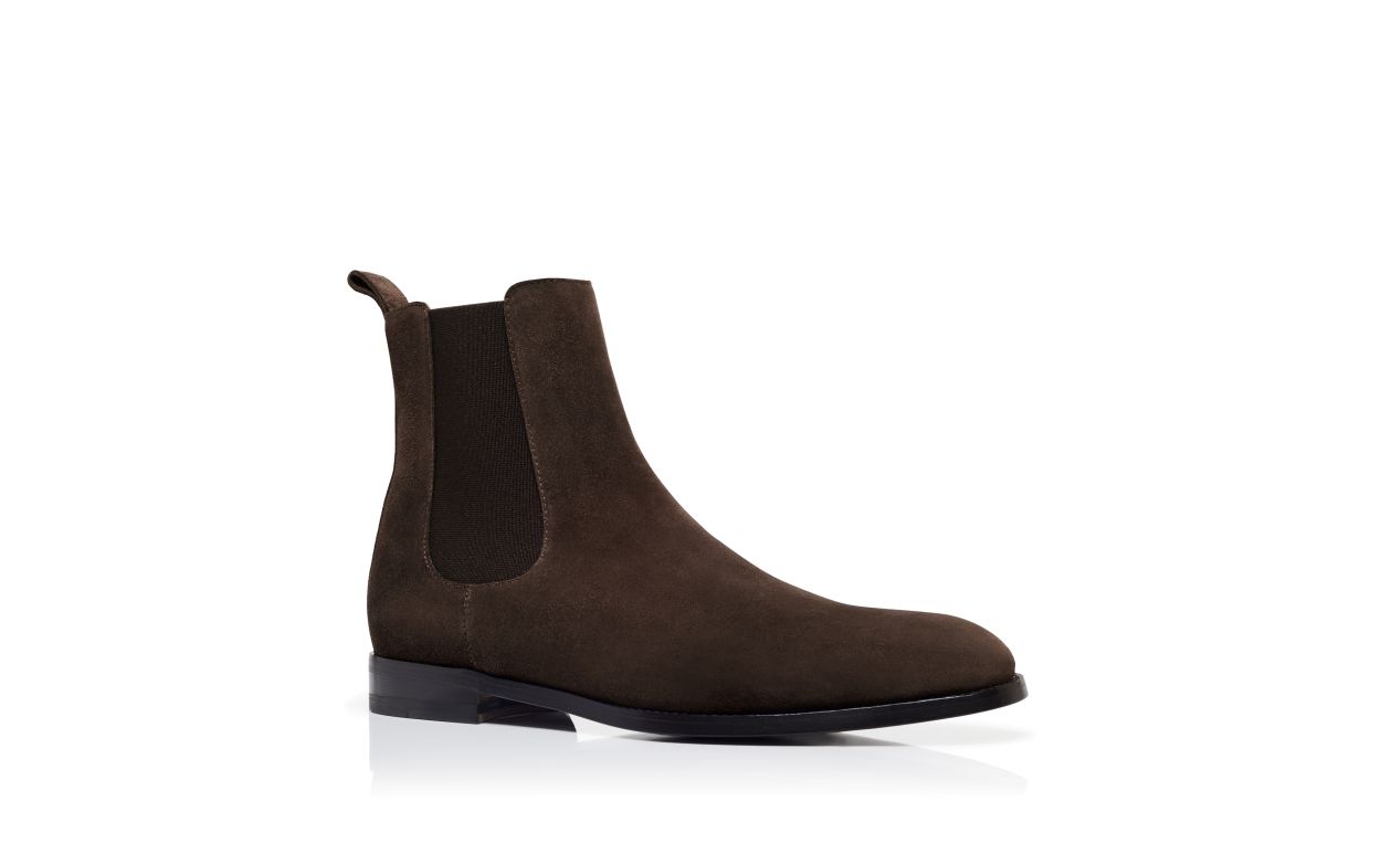 Designer Brown Suede Ankle Boots - Image Upsell