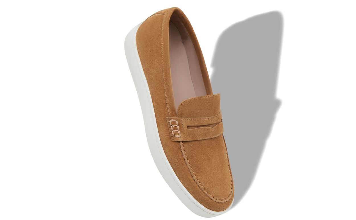 Designer Brown Suede Slip-On Loafers - Image small_image